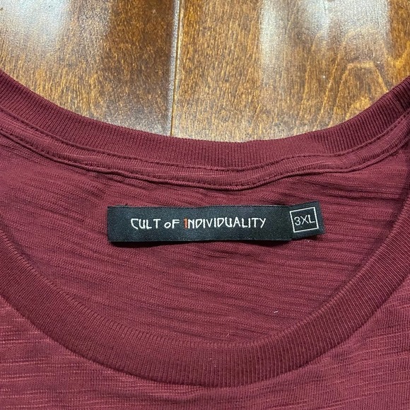 Cult Of Individuality Maroon Gold Soft Cotton Graphic Tee Men's Size 3XL - Picture 5 of 9